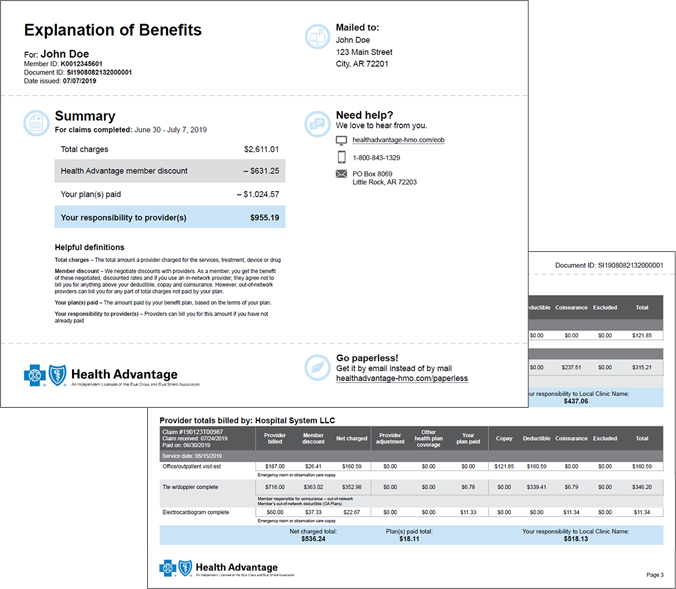 Example of an EOB