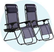 Zero gravity lounge chair pair